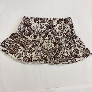 Victoria Secret Brown/White Paisley Circle Skirt